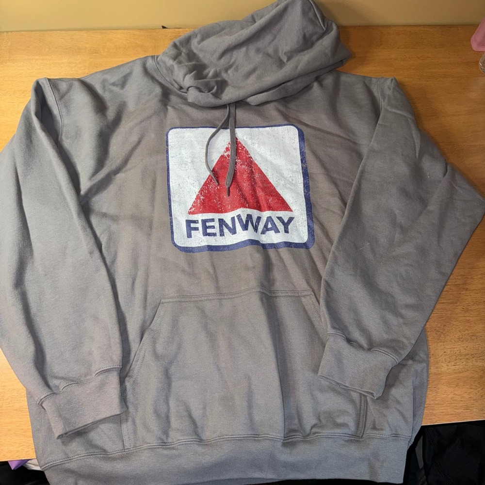 Gildan Softstyle Fenway Park Citgo Sign Graphic Hoodie Gray Mens XL Pullover